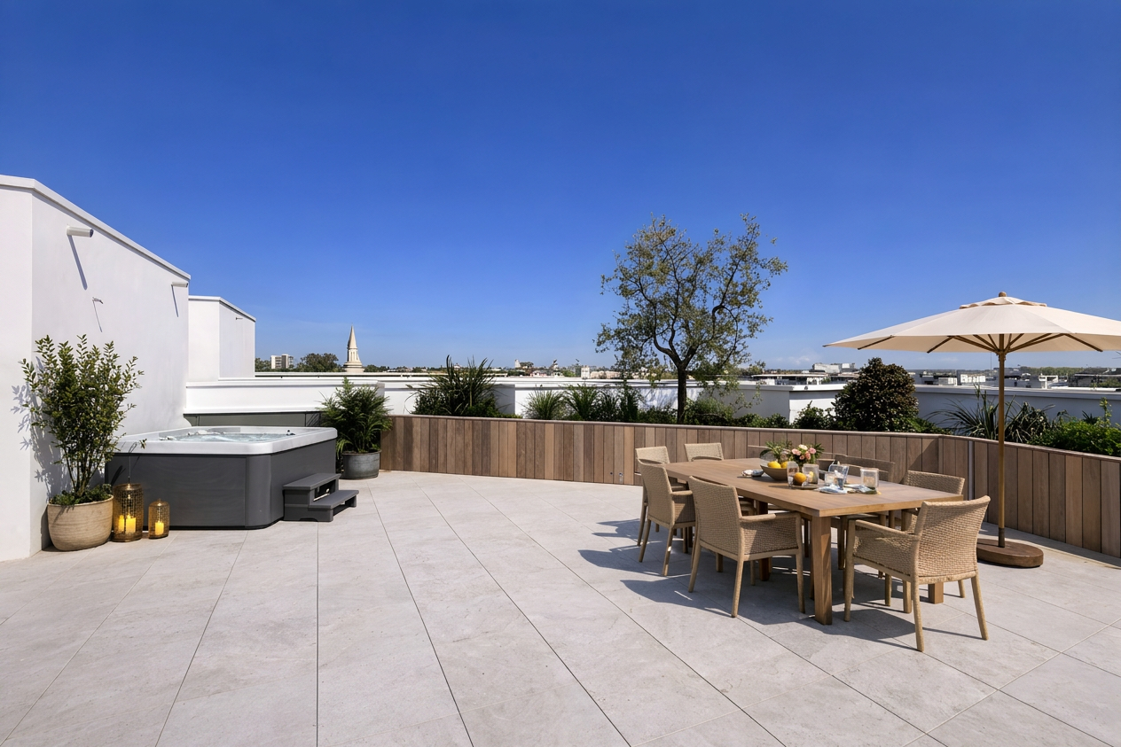 Terrasse panoramique avec vue mer à La Rochelle